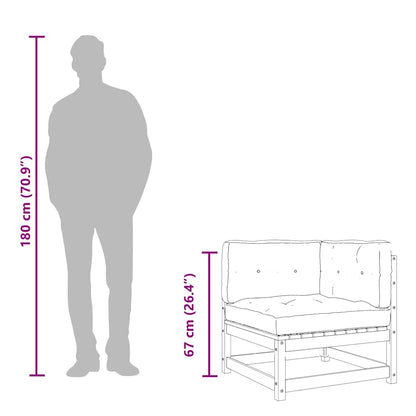 Sofasessel Braun 60 cm Stoff