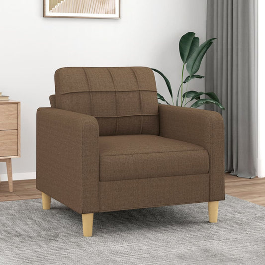 Canapé fauteuil marron 60 cm tissu