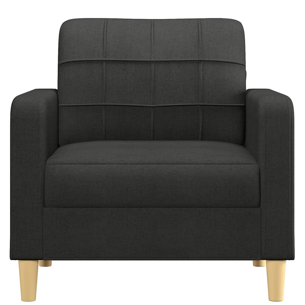 Canapé fauteuil noir 60 cm tissu