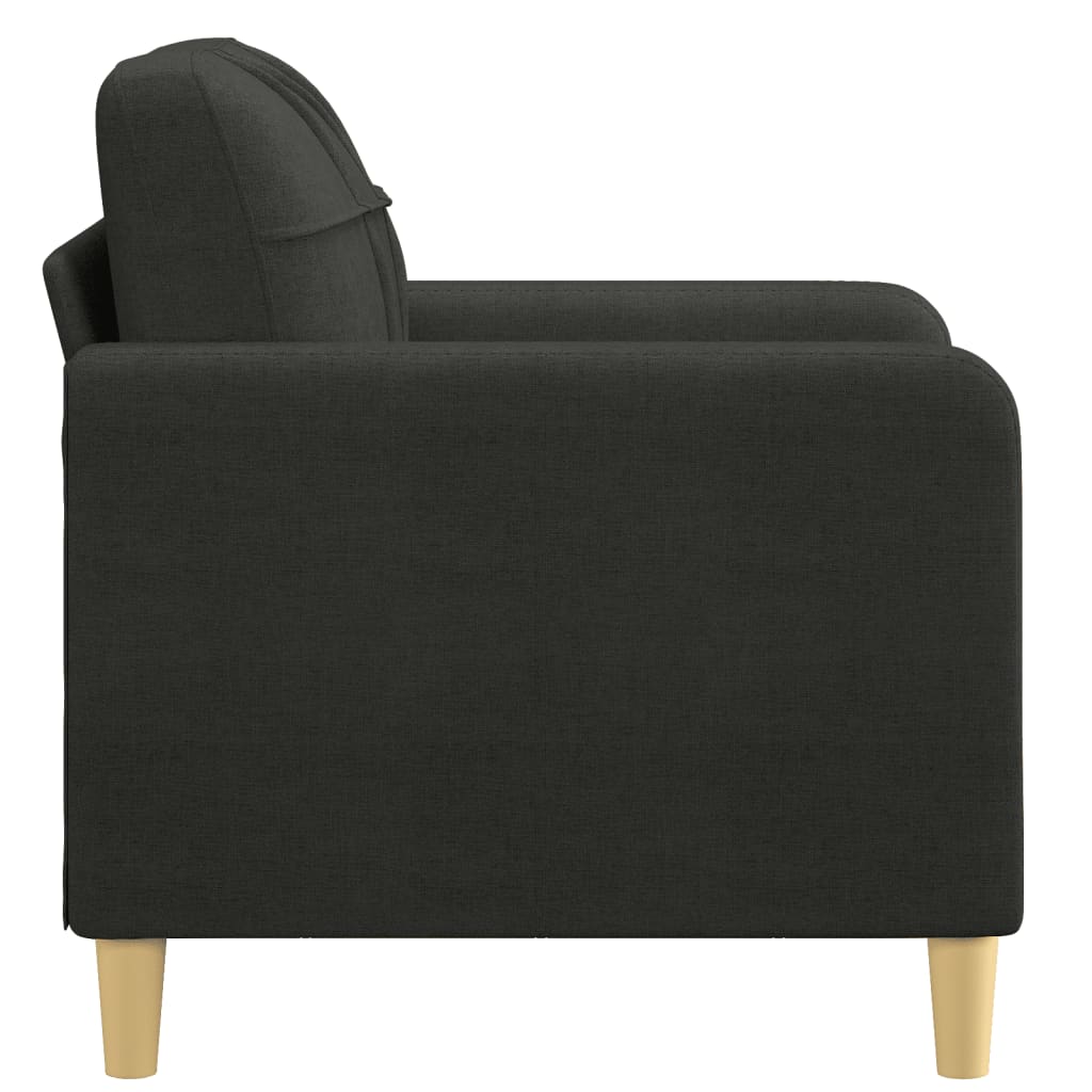 Canapé fauteuil noir 60 cm tissu