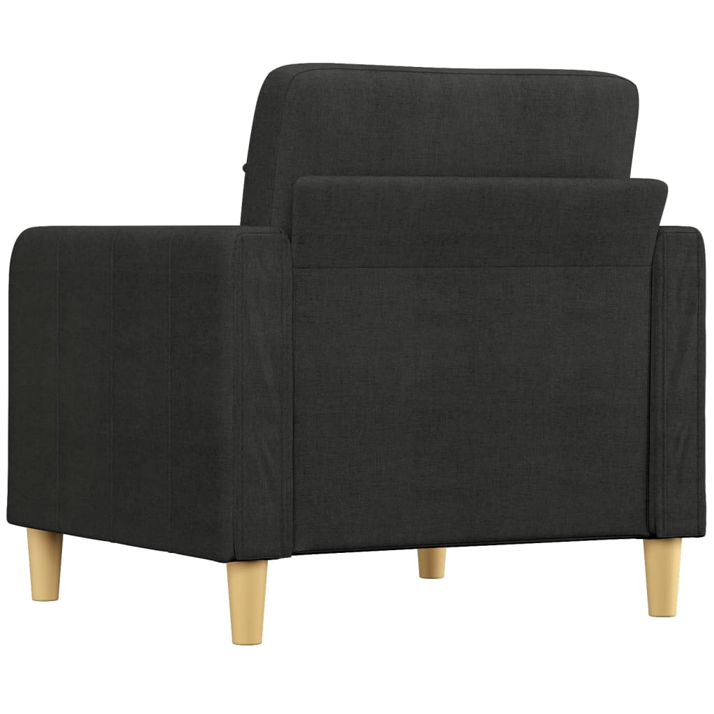 Canapé fauteuil noir 60 cm tissu