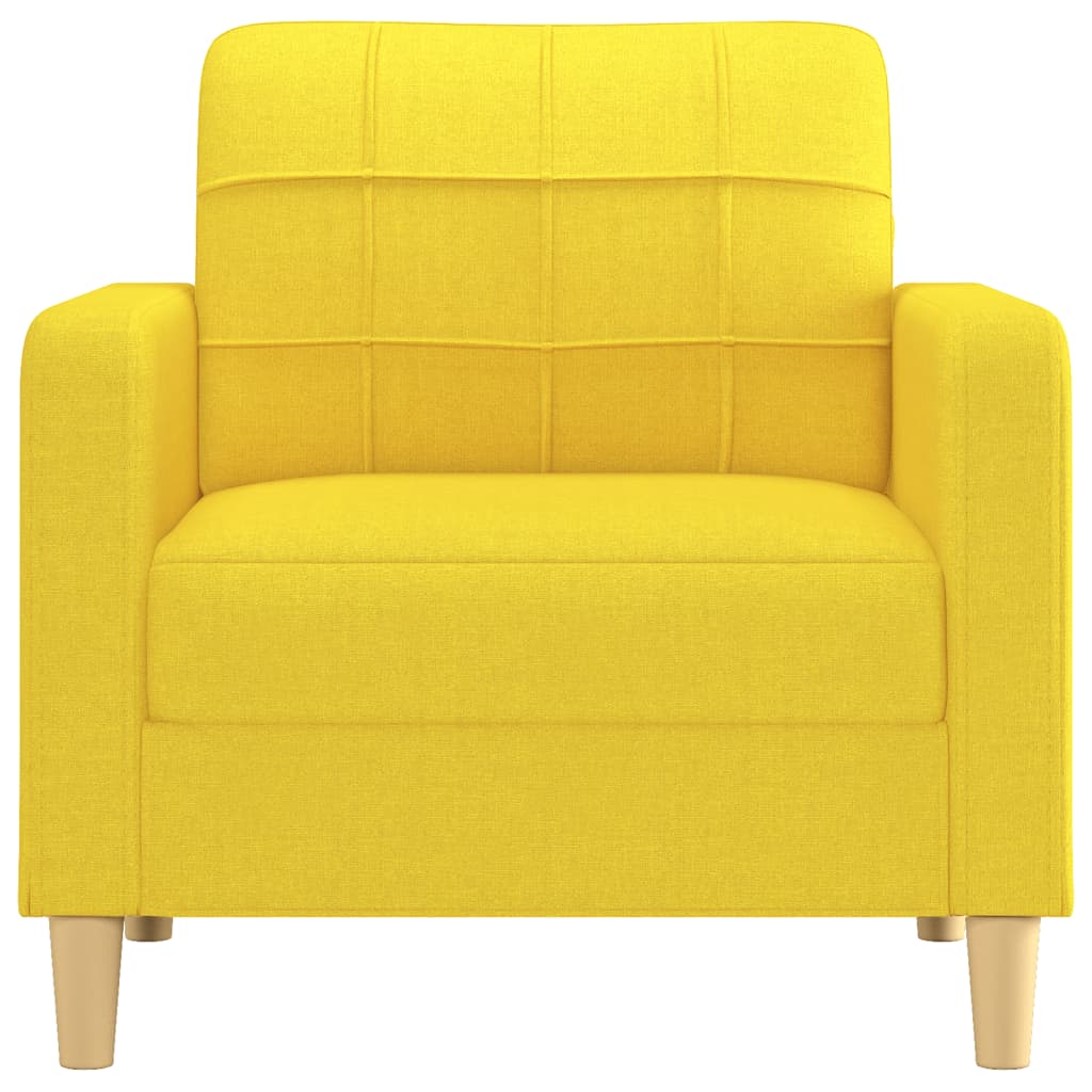 Canapé fauteuil jaune clair 60 cm tissu