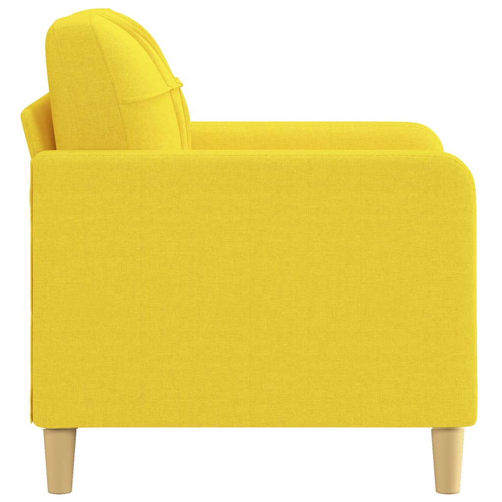 Canapé fauteuil jaune clair 60 cm tissu