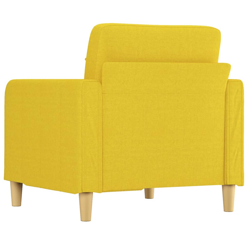 Canapé fauteuil jaune clair 60 cm tissu