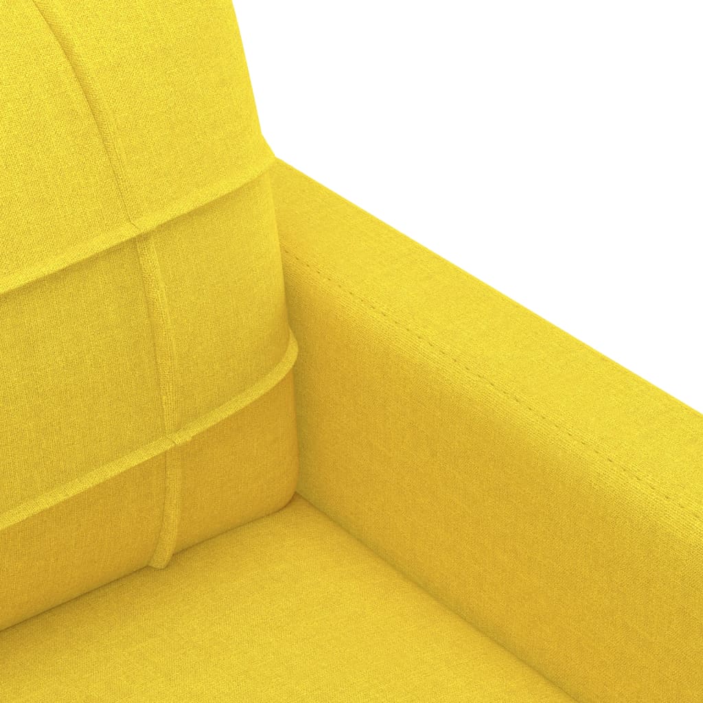 Canapé fauteuil jaune clair 60 cm tissu