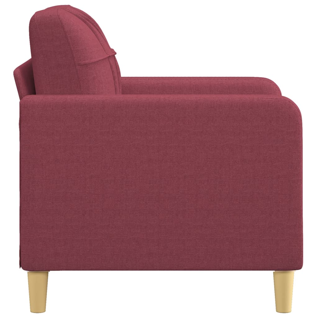 Canapé fauteuil rouge vin 60 cm tissu