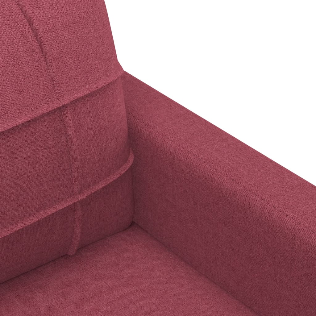 Canapé fauteuil rouge vin 60 cm tissu