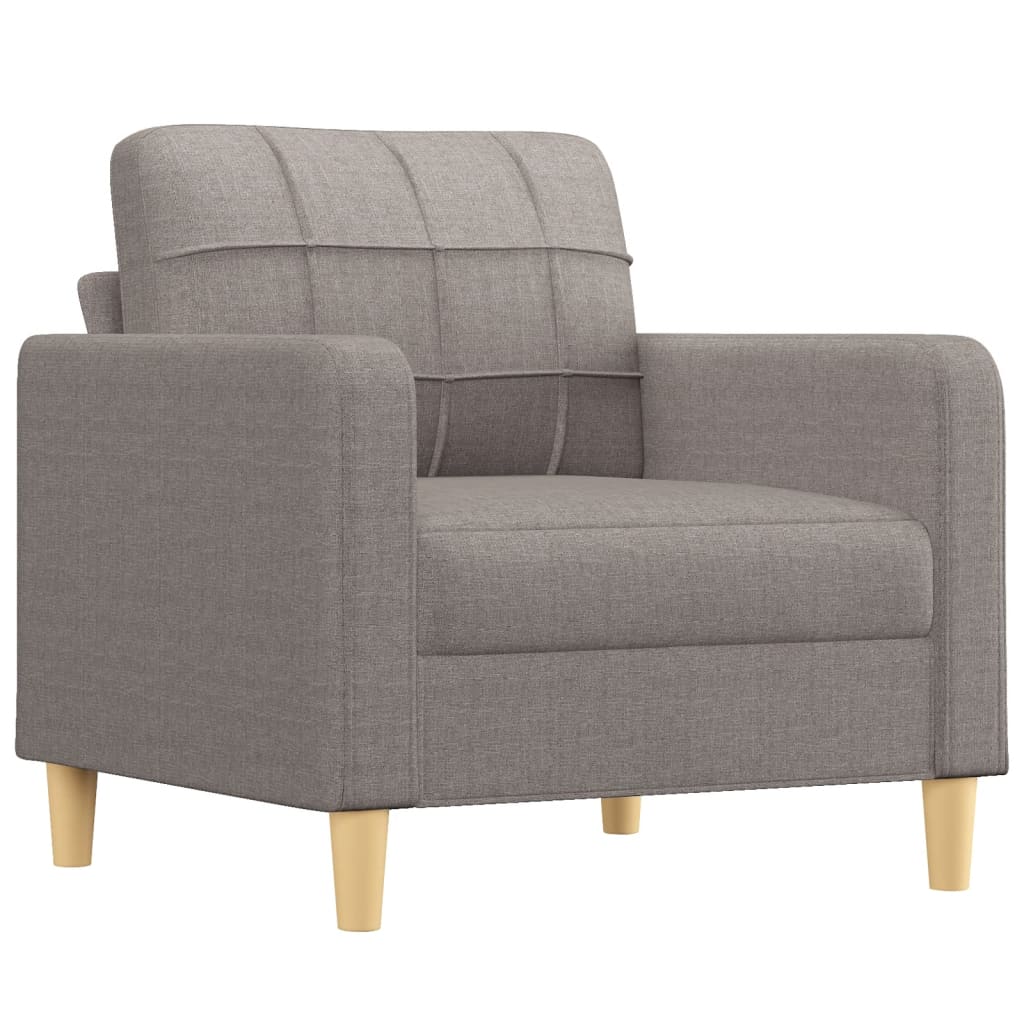 Canapé fauteuil tissu taupe 60 cm