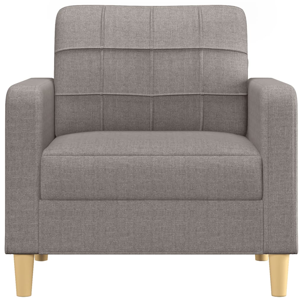 Canapé fauteuil tissu taupe 60 cm