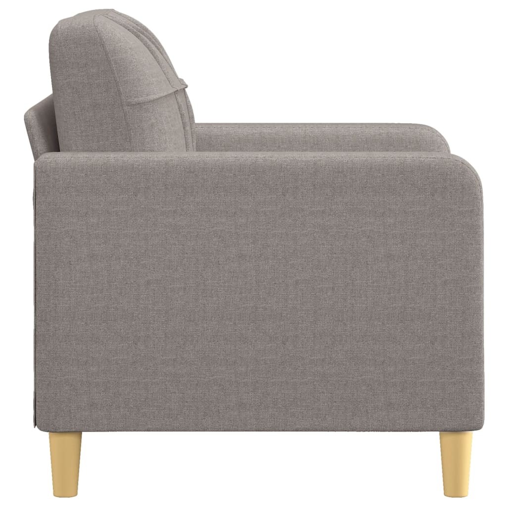 Canapé fauteuil tissu taupe 60 cm