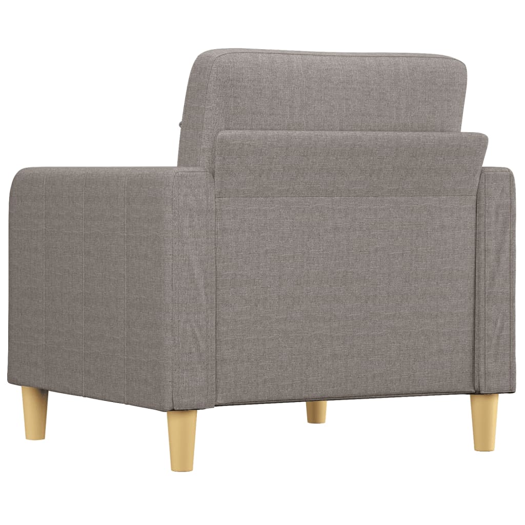 Canapé fauteuil tissu taupe 60 cm