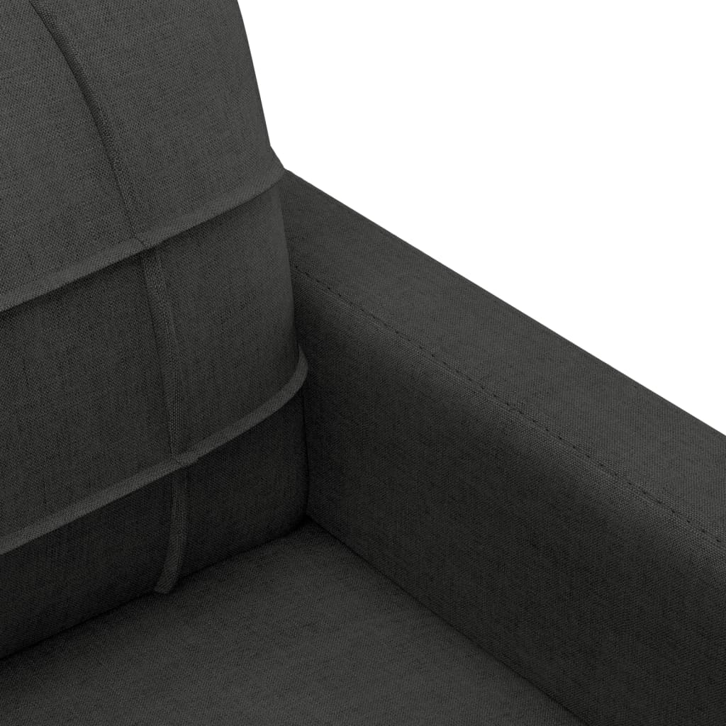 2-Sitzer-Sofa Schwarz 120 cm Stoff