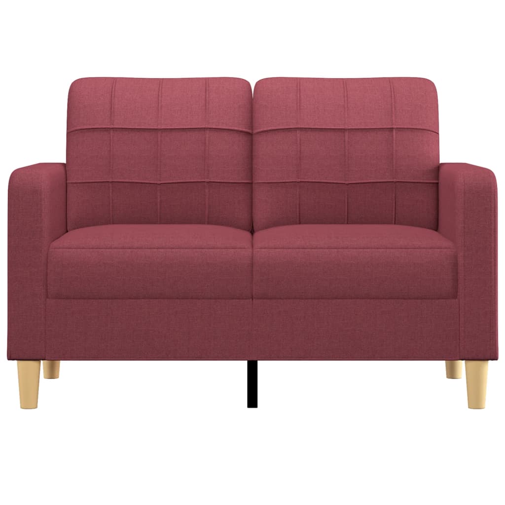 2-Sitzer-Sofa Weinrot 120 cm Stoff