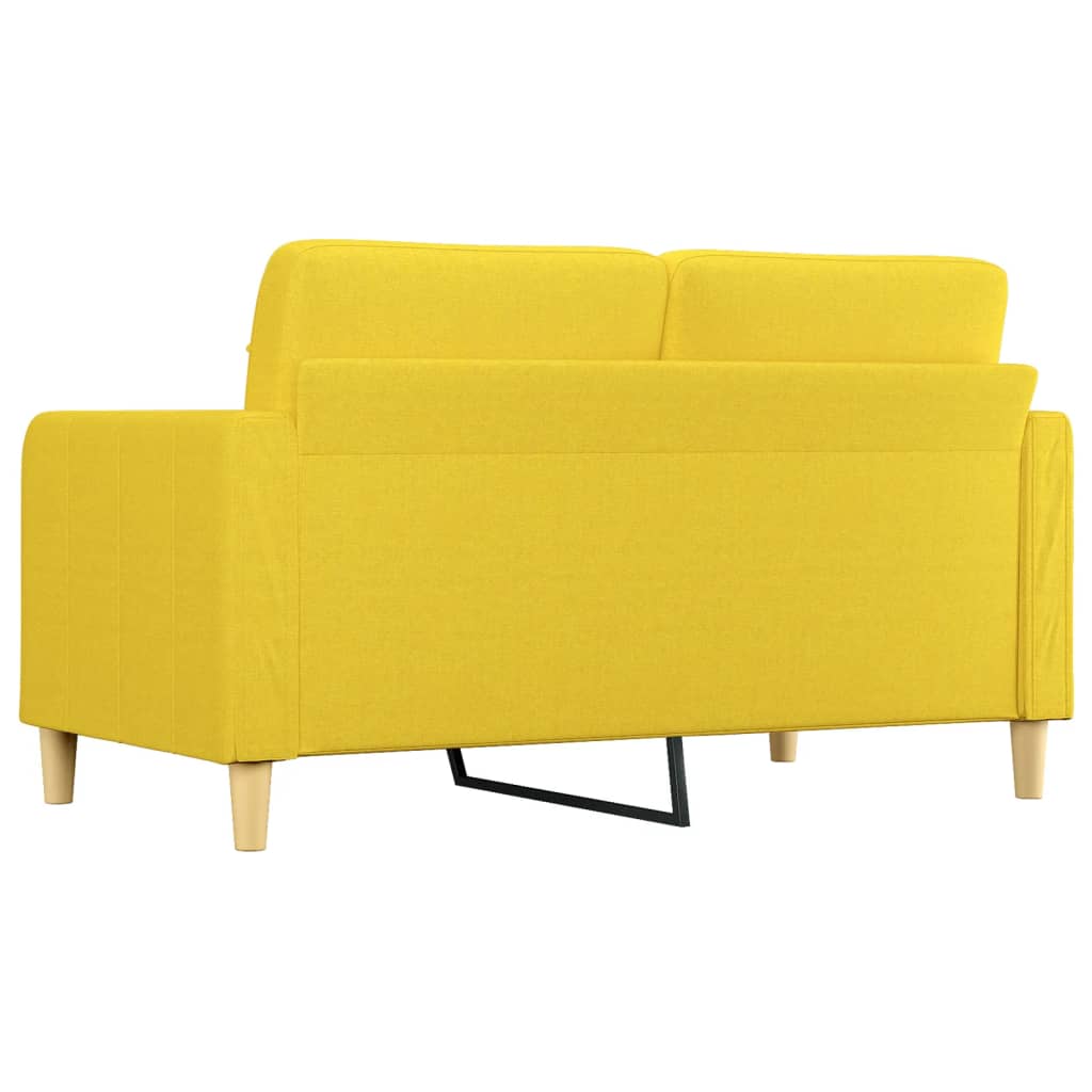 Canapé 2 places tissu jaune clair 140 cm