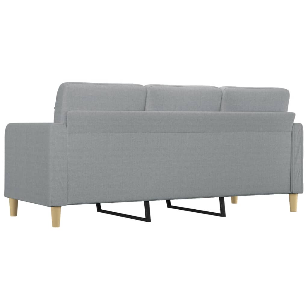 3-Sitzer-Sofa Hellgrau 180 cm Stoff