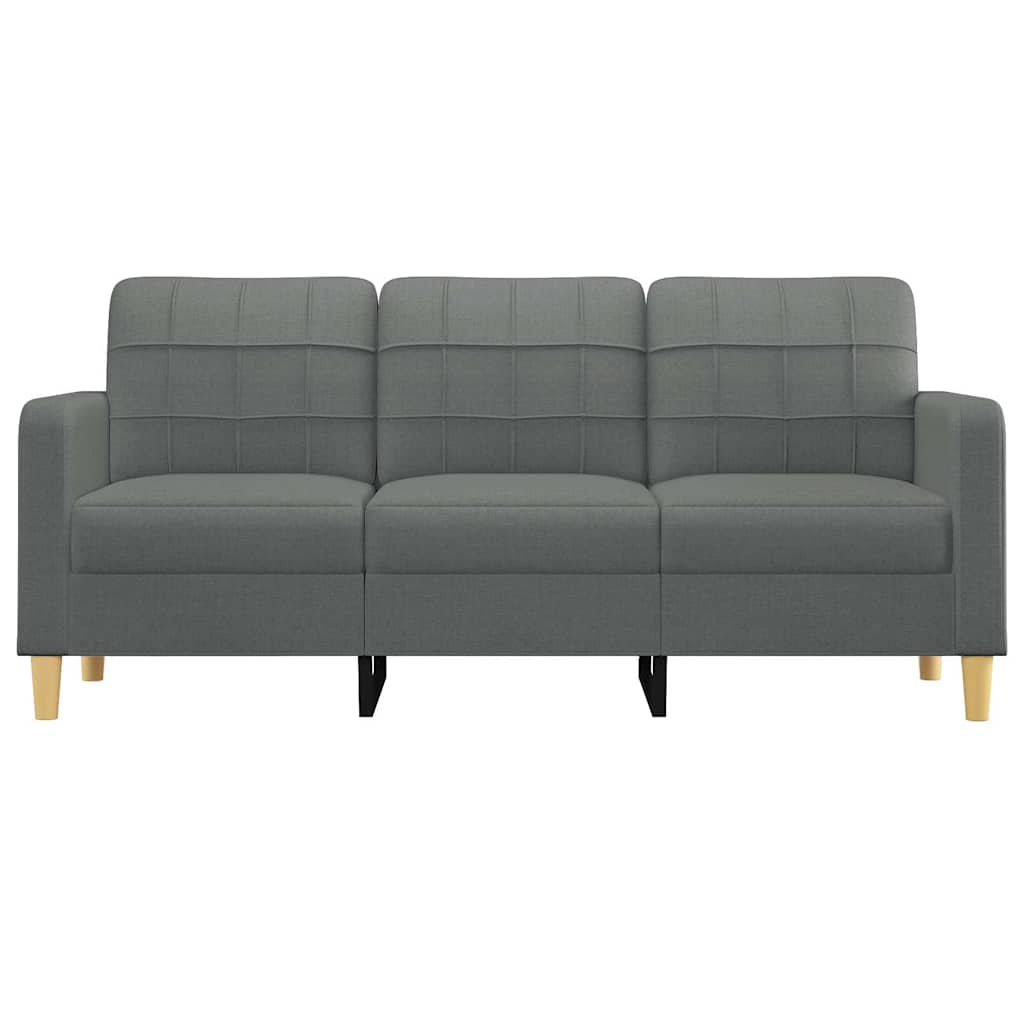 Canapé 3 places tissu gris foncé 180 cm