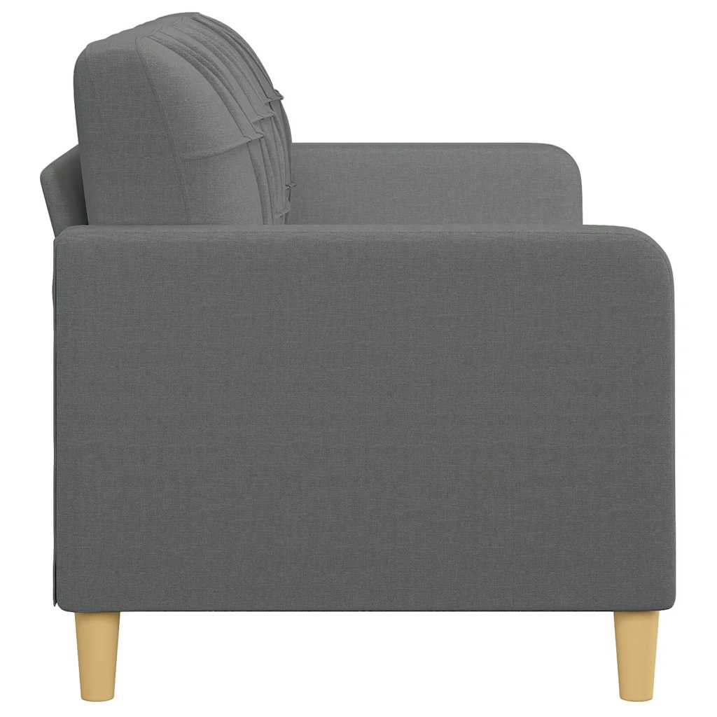 Canapé 3 places tissu gris foncé 180 cm