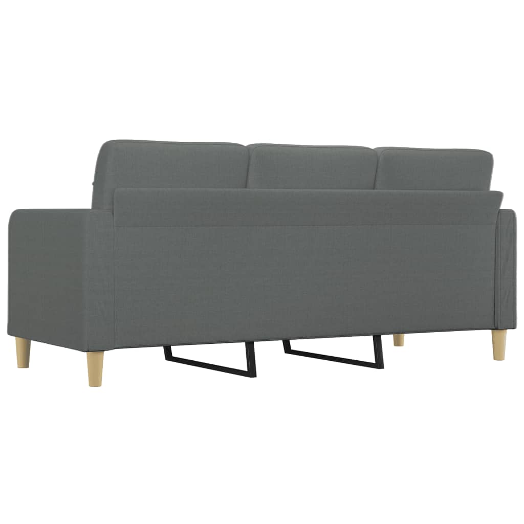 Canapé 3 places tissu gris foncé 180 cm