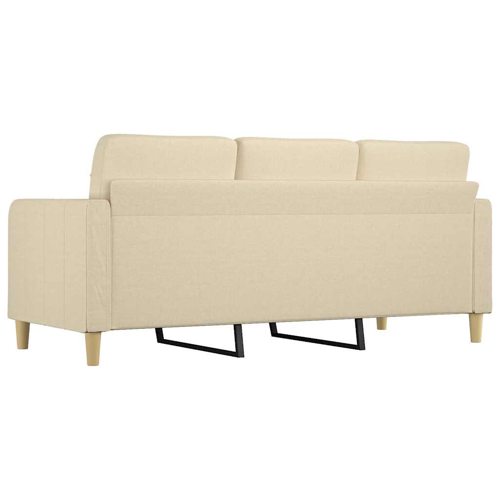 3-seater sofa cream 180 cm fabric