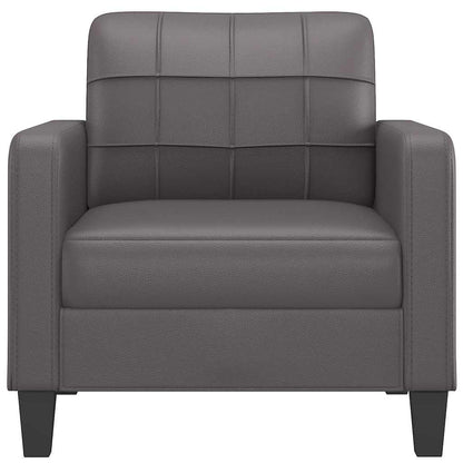 Sessel Grau 60 cm Kunstleder