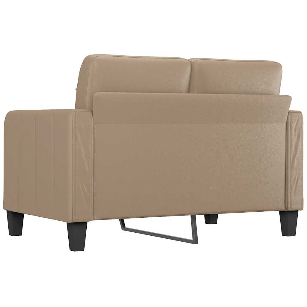 2-seater sofa cappuccino brown 120 cm faux leather