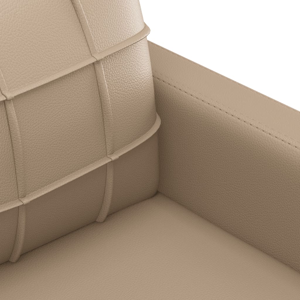 2-seater sofa cappuccino brown 120 cm faux leather