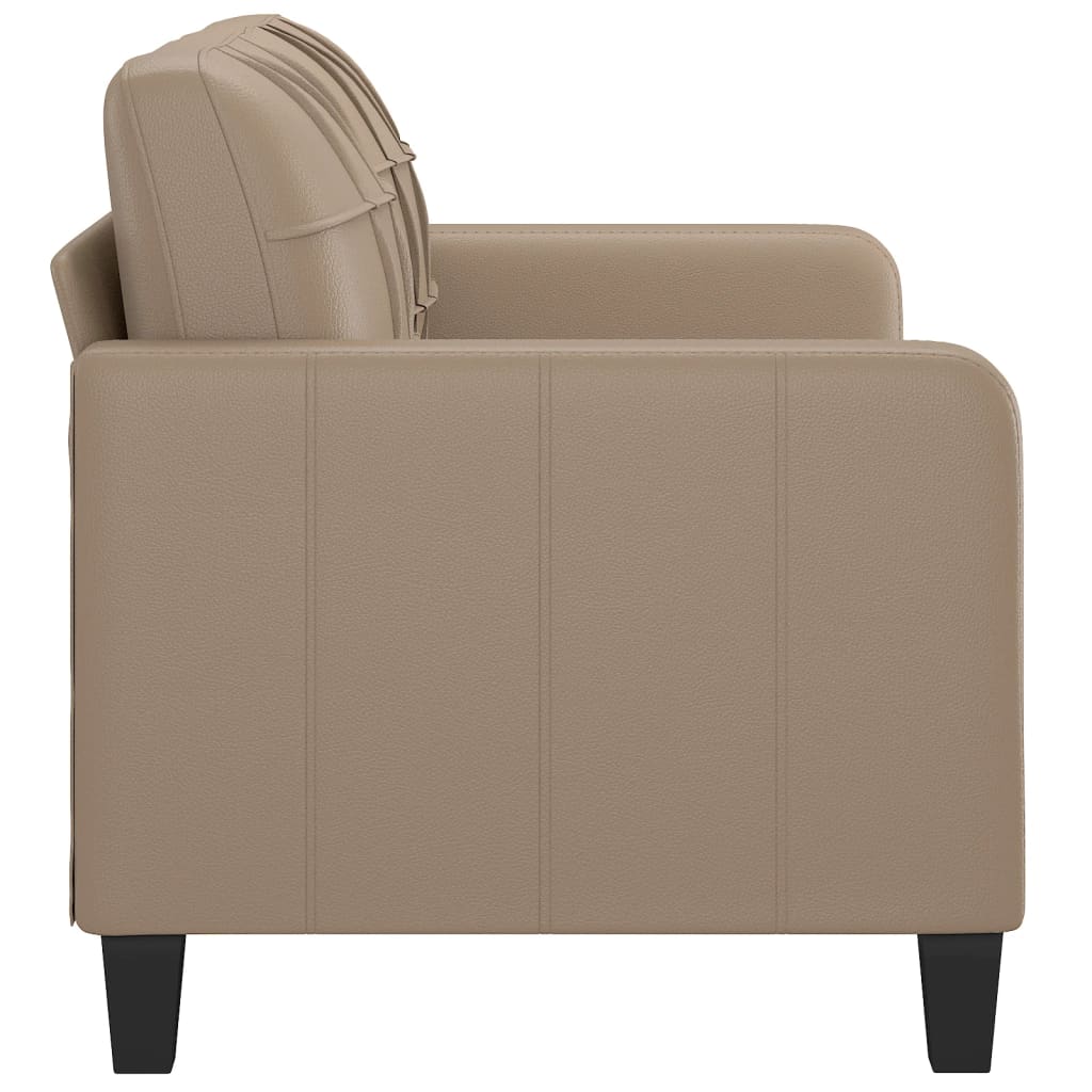 2-Sitzer-Sofa Cappuccino-Braun 140 cm Kunstleder