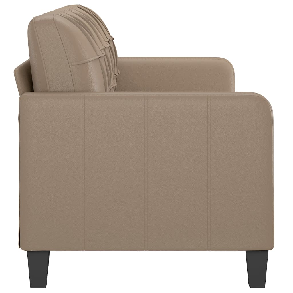 3-Sitzer-Sofa Cappuccino-Braun 180 cm Kunstleder