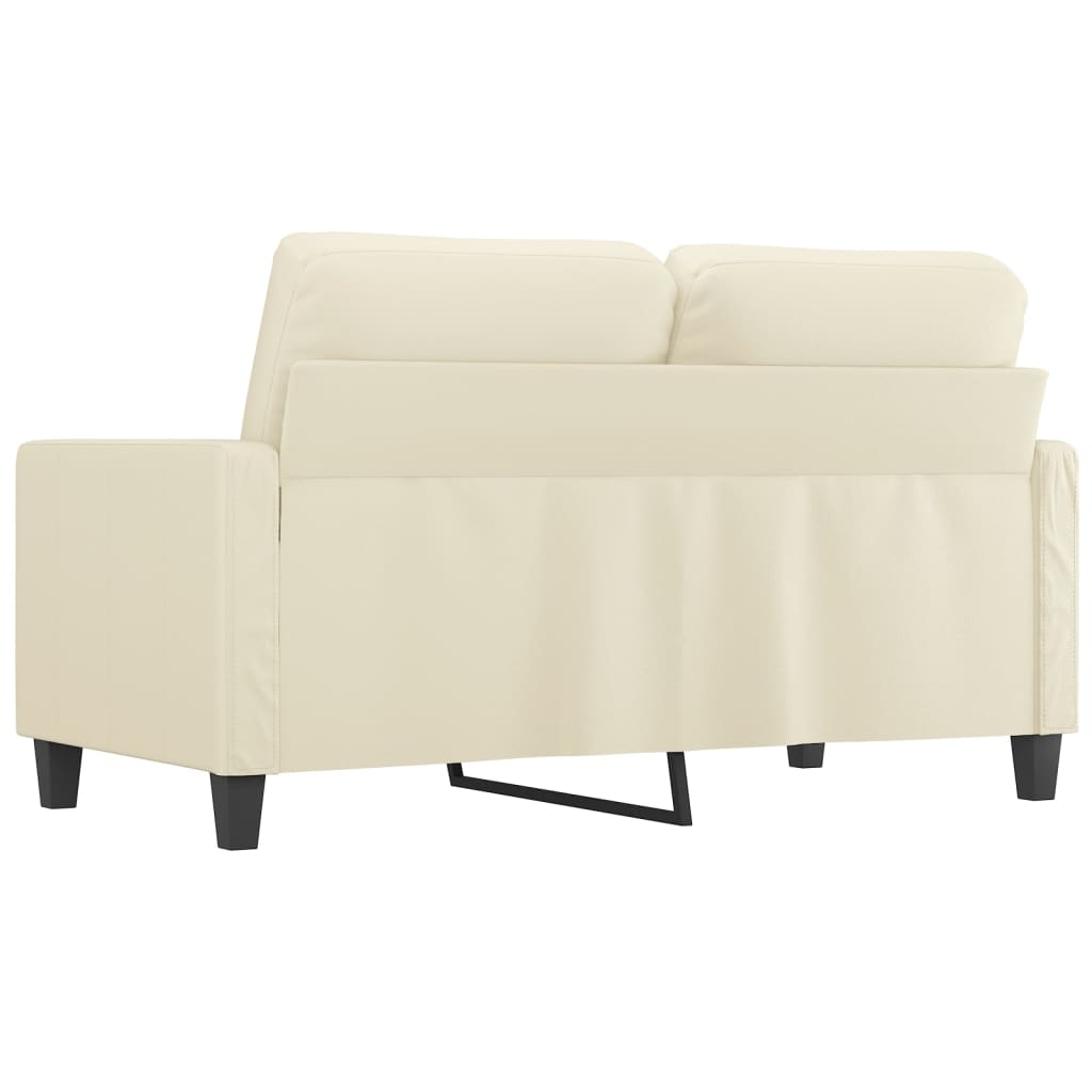 Canapé 2 places crème 120 cm simili cuir