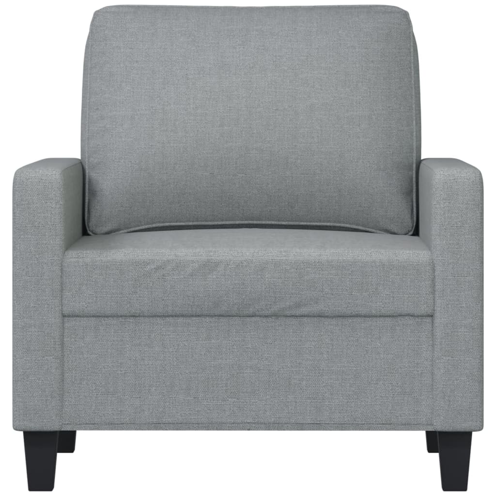 Canapé fauteuil gris clair 60 cm tissu