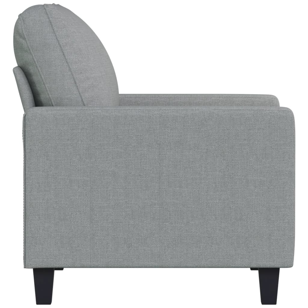 Canapé fauteuil gris clair 60 cm tissu