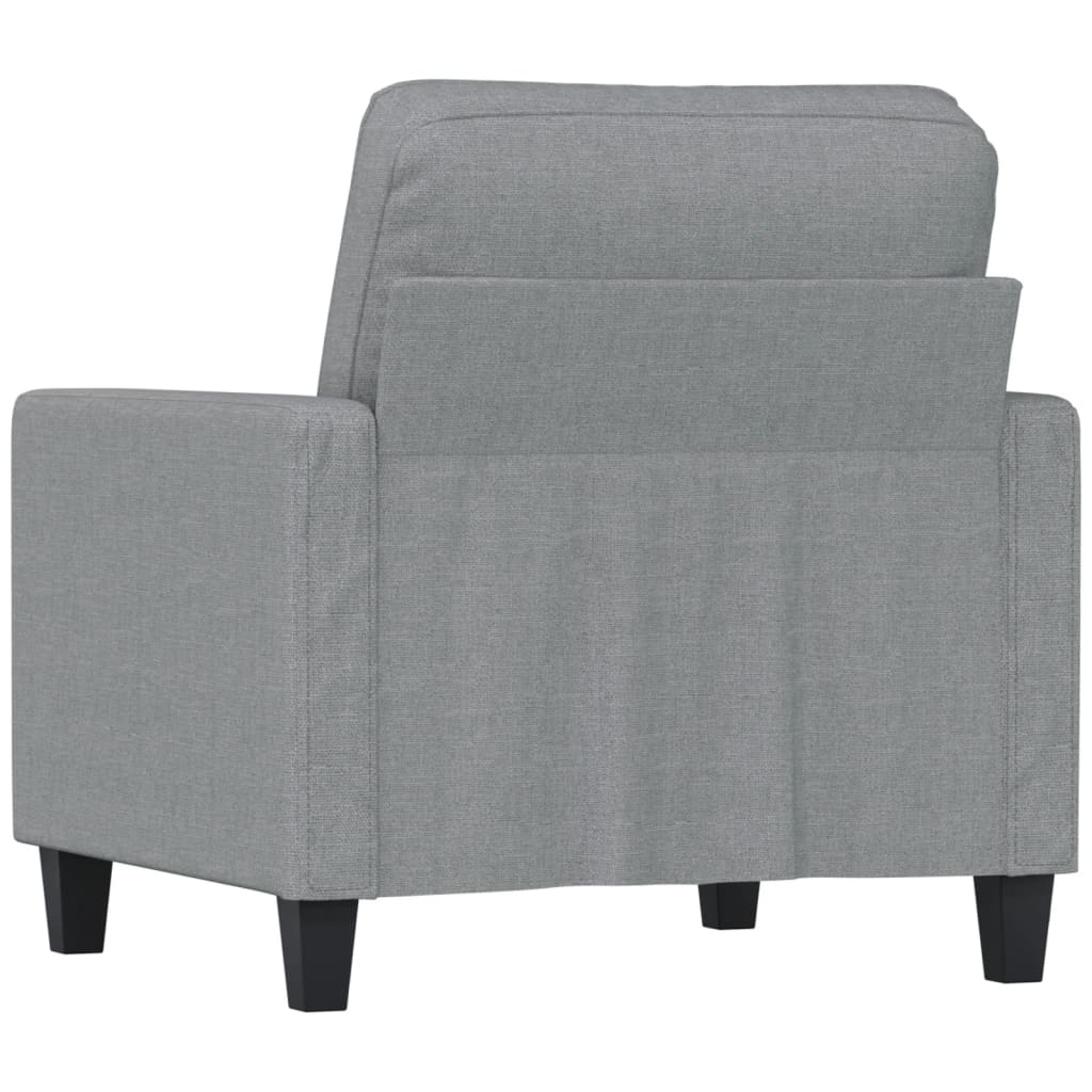 Canapé fauteuil gris clair 60 cm tissu