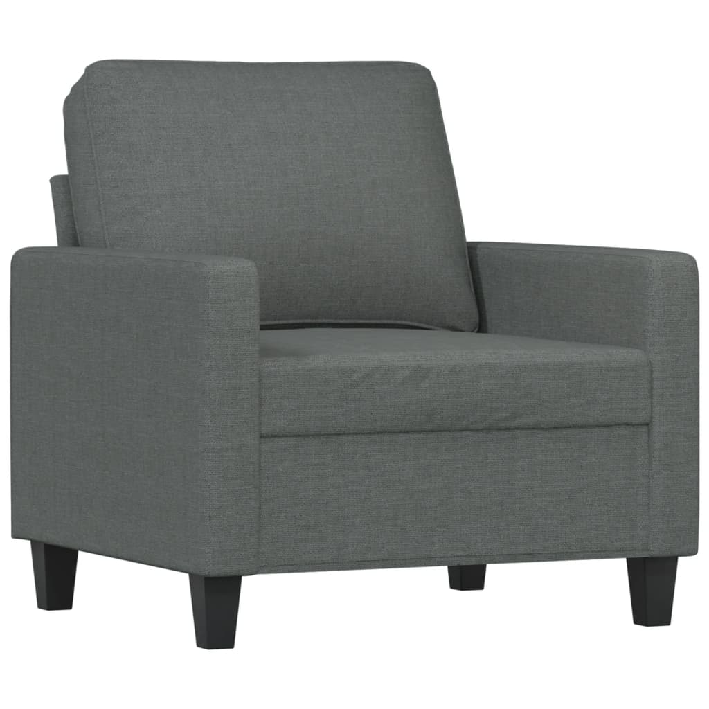 Canapé fauteuil tissu gris foncé 60 cm