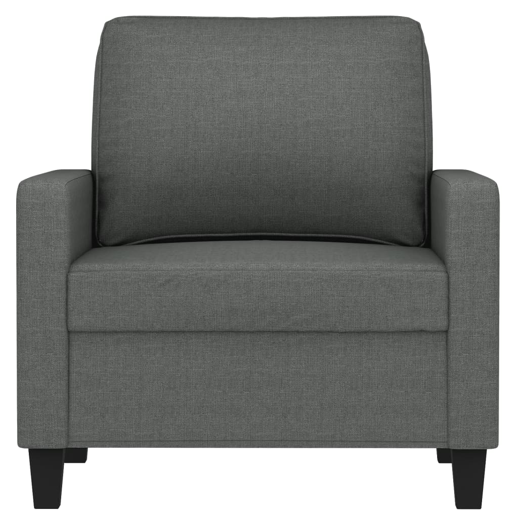 Canapé fauteuil tissu gris foncé 60 cm