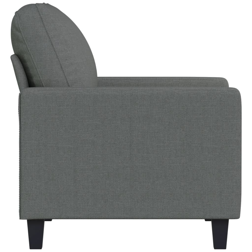 Canapé fauteuil tissu gris foncé 60 cm