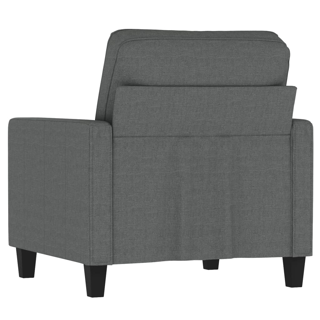 Canapé fauteuil tissu gris foncé 60 cm