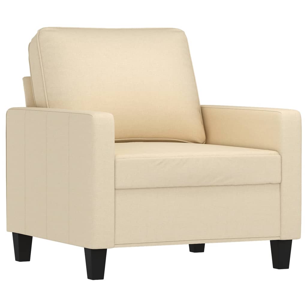 Fauteuil crème 60 cm tissu