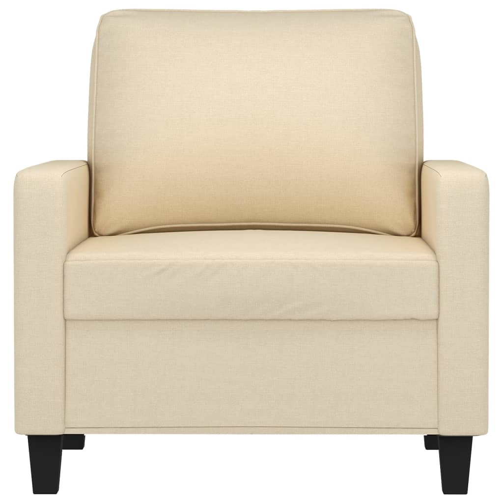 Fauteuil crème 60 cm tissu