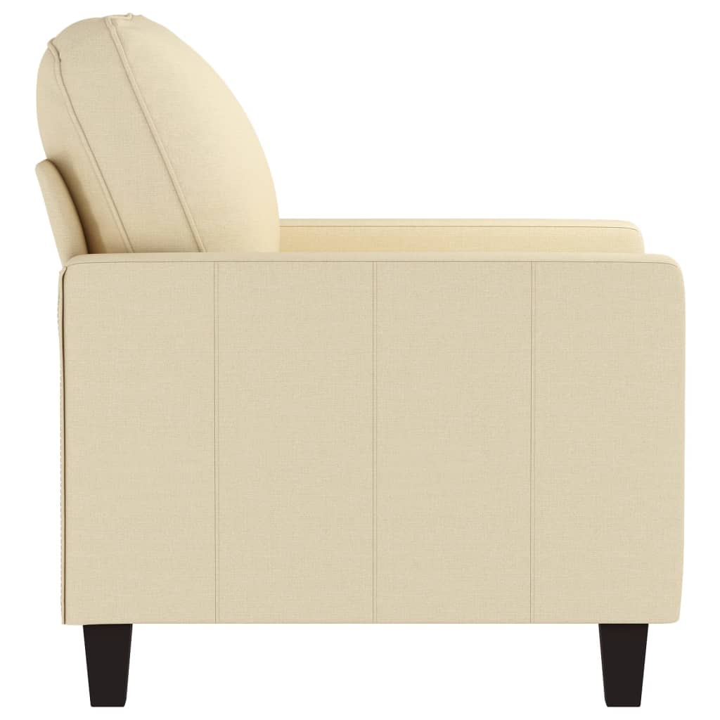 Fauteuil crème 60 cm tissu