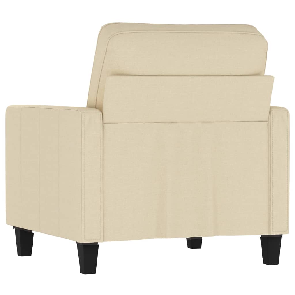 Fauteuil crème 60 cm tissu