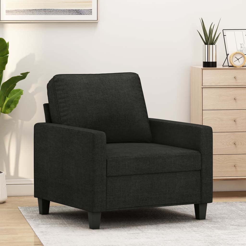 Fauteuil noir 60 cm tissu