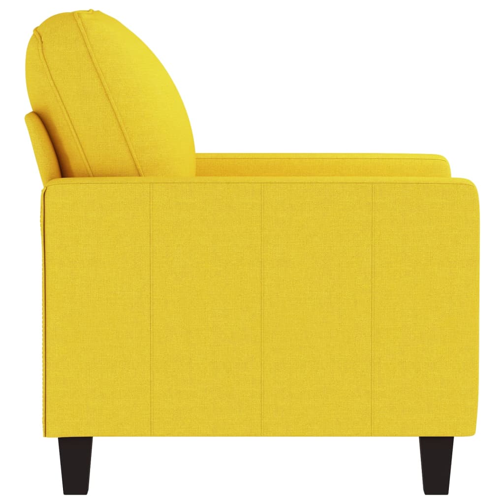 Fauteuil jaune clair 60 cm tissu