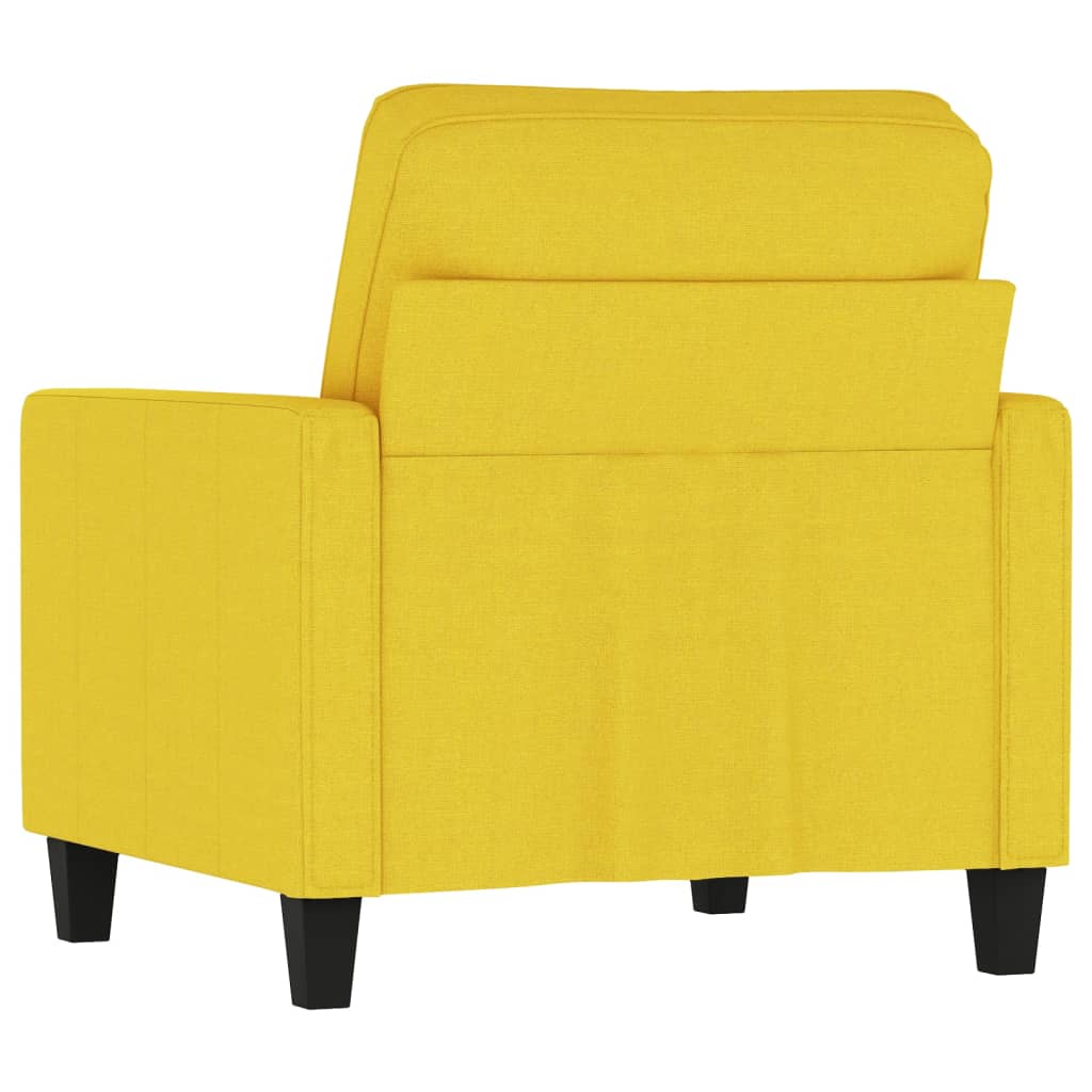 Fauteuil jaune clair 60 cm tissu