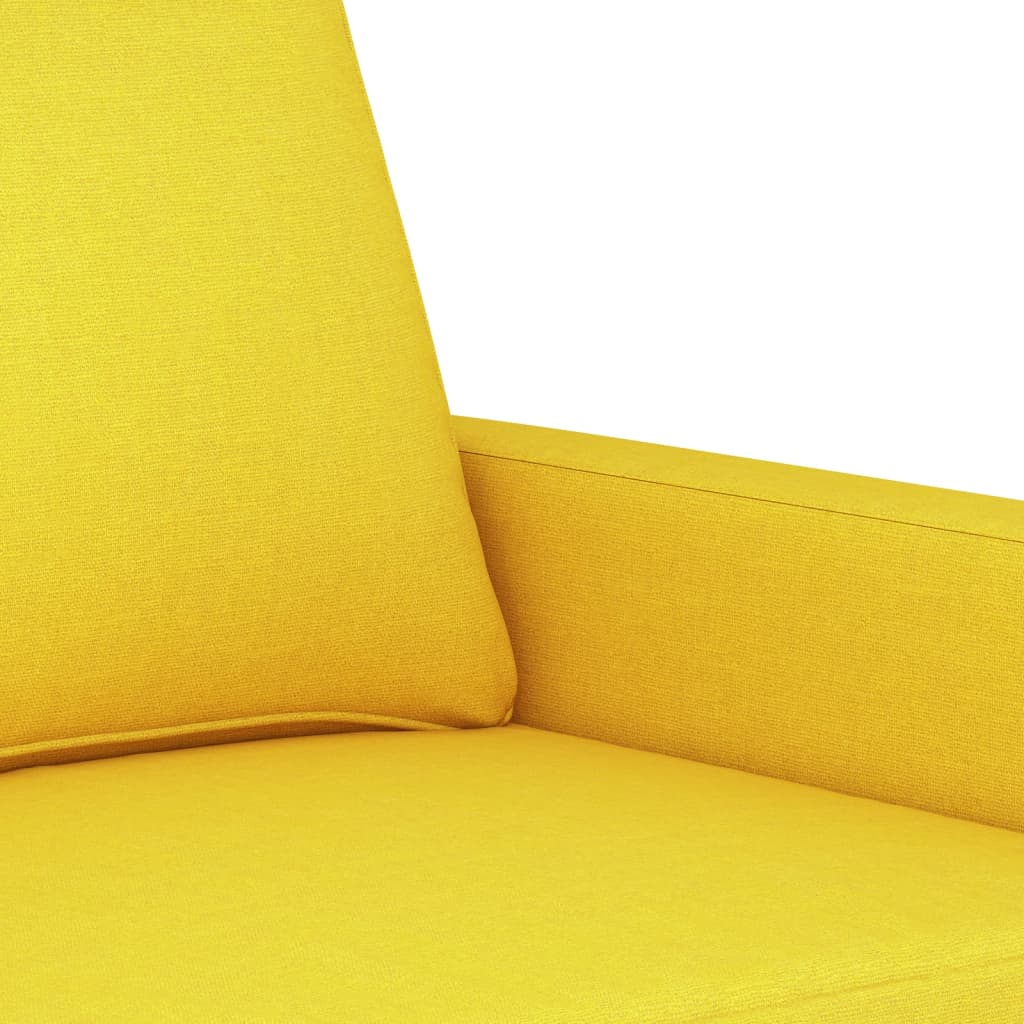 Fauteuil jaune clair 60 cm tissu