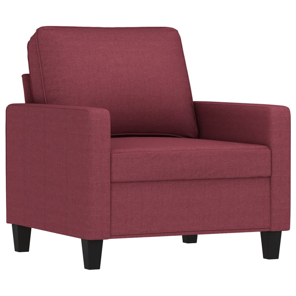 Fauteuil rouge vin 60 cm tissu