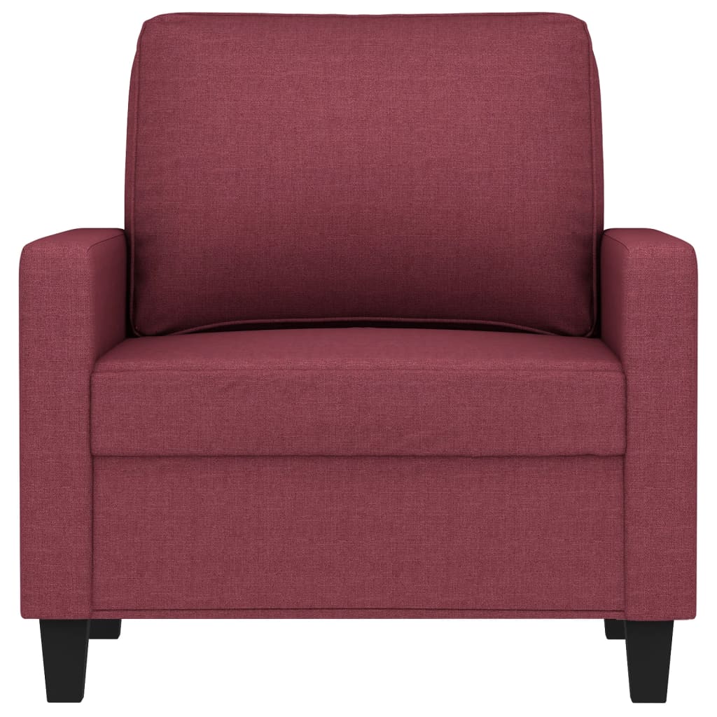 Fauteuil rouge vin 60 cm tissu