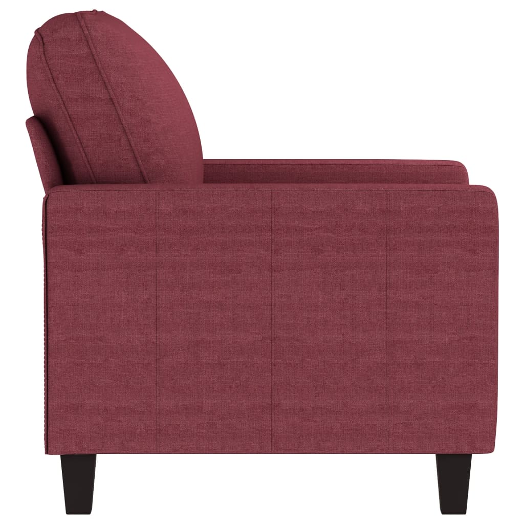 Fauteuil rouge vin 60 cm tissu