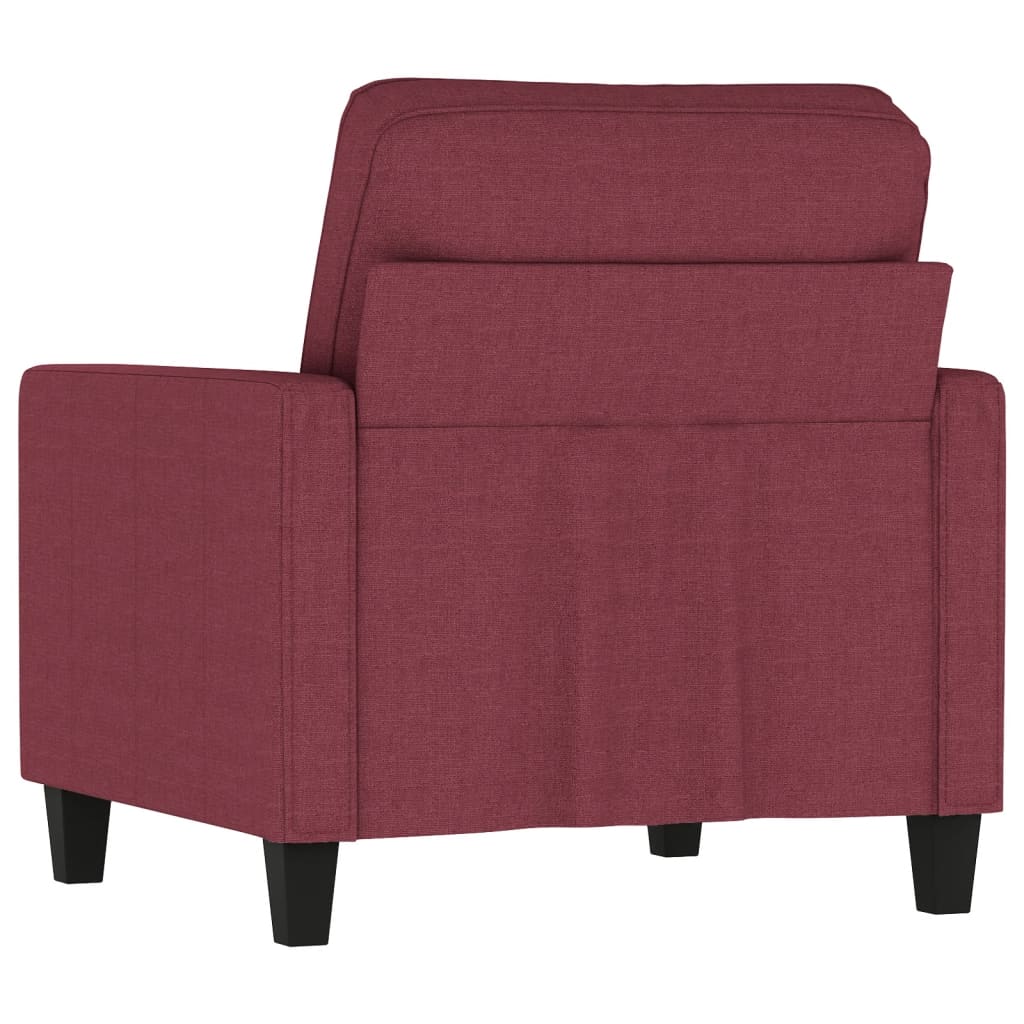 Fauteuil rouge vin 60 cm tissu