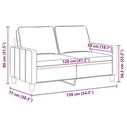 2-Sitzer-Sofa Dunkelgrau 120 cm Stoff