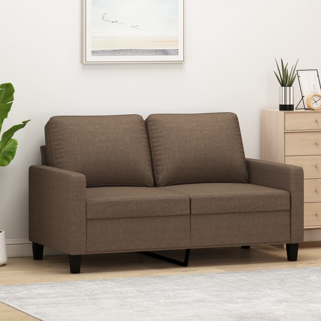 2-Sitzer-Sofa Braun 120 cm Stoff